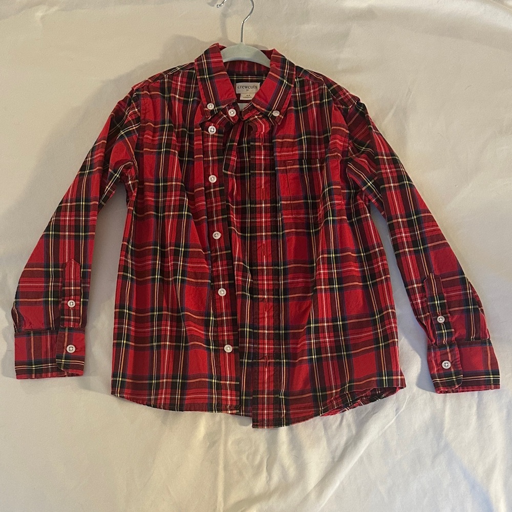 Crewcuts Red Plaid Button Down Shirt